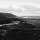 Monochrome Photo of Mountain landscape and sky