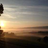 Morning Fog and sunrise