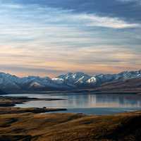 Mountain and lake landscape