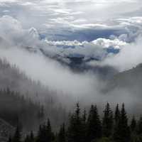 Mountain Landscape with Clouds