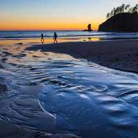 Mouth of the river emptying into the ocean