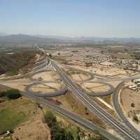 Overview of intersecting highways landscape