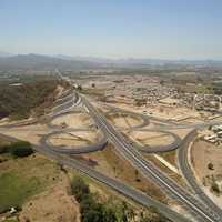 Overview of intersecting highways landscape