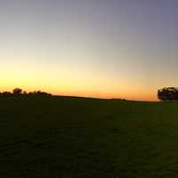 Panorama of Beautiful Dusk Landscape