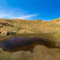 Pool of water with rocky surroundings