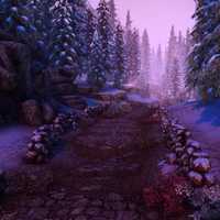 Purplish Woods and Path Landscape