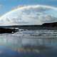 Rainbow and Rainbow Reflection over a large lake