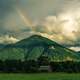 Rainbow behind the Mountain landscape