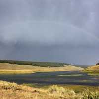 Rainbow over the landscape