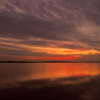 Red Dawn with clouds in sky