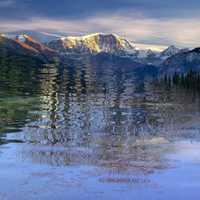 Reflection in the water of the landscape