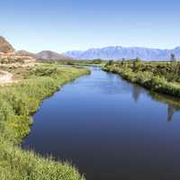 River running through the landscape scenic