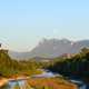 River under the mountain landscape