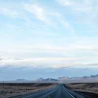 Road and mountains with sky landscape