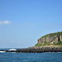 Rock structure and island landscape