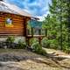 Rustic Cabin in the woods landscape