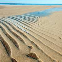 Sand layers on the beach