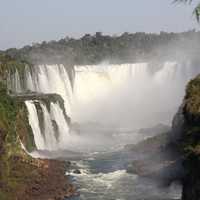 Scenic Waterfall and spray landscape