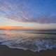 Seascape and beach and landscape with sky