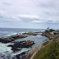 Seaside landscape with lighthouse