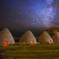 Stars and Galaxy above the Stone Houses