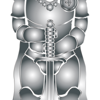 Steel Knight Vector Clipart