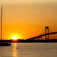 Sunset over the bridge