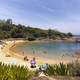 Tropical Beach with lots of visitors