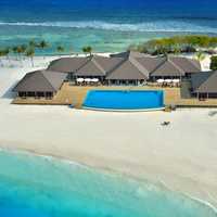 Tropical Resort landscape from birds-eye view