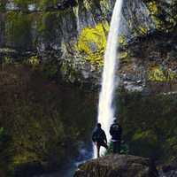 Watching the waterfall