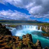 Waterfall majestic landscape