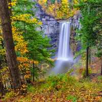 Waterfalls scenery in the fall