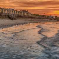 Waves and shoreline in sealine apartments