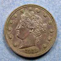 1913 5 cent piece coin