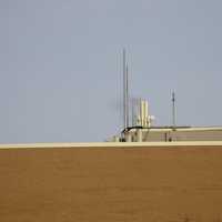 Antenna on top of the building