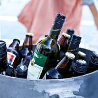 Bottles of Wine in a metal Pail