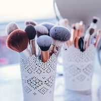 Brushes in a Beauty Salon