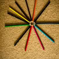 Pencils in a circle