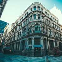 Corner Building and architecture in the city