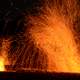 Fire Sparks from a volcano