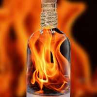 Flame in a bottle