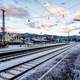 Frozen Railroad Tracks in the winter