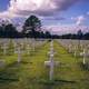 Graveyard with crosses as grave markers