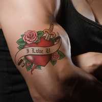 I Love You tattoo on arm