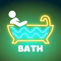 Lighted Bath sign with neon