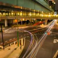 Night Time time-lapse traffic