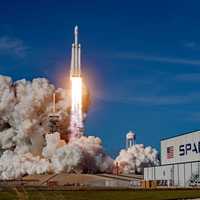 Rocket launching from SpaceX