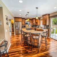 Bright dining room in a house