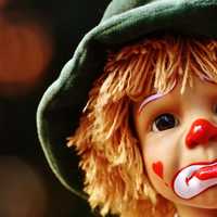 Sad Clown Face on doll