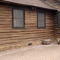 Side of Wooden Cabin